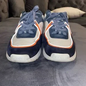 Logo Sneaker Chanel Blue And Orange Sneakers CHANEL Shoes Chanel